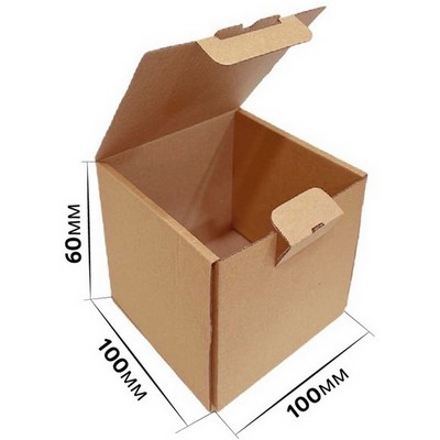 Самосборная картонная коробка 100x100x60 мм, короб из микрогофрокартона Т11 - фото 57806