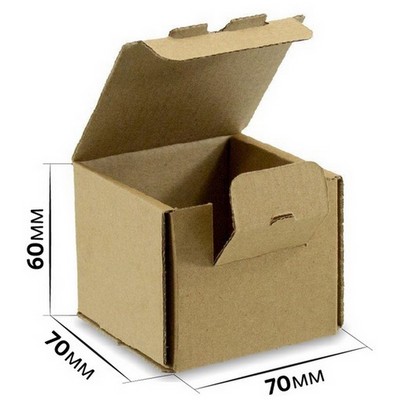 Самосборная картонная коробка 70x70x60 мм, короб из микрогофрокартона Т11 - фото 57814