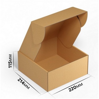 Самосборная картонная коробка 220x214x115 мм , короб из микрогофрокартона Т12 - фото 57835