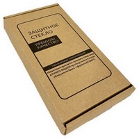 Самосборная картонная коробка 185x95x20 мм , короб из микрогофрокартона Т12 (с печатью "Защитное стекло")