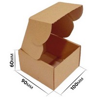 Самосборная картонная коробка 100x90x60 мм, короб из микрогофрокартона Т11