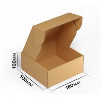Самосборная картонная коробка 180x100x100 мм , короб из микрогофрокартона Т22