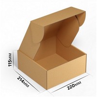 Самосборная картонная коробка 220x214x115 мм , короб из микрогофрокартона Т12