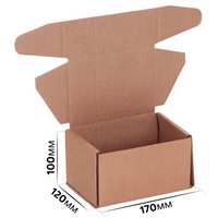 Самосборная почтовая картонная коробка 175x120x100 мм тип "Ж" короб из гофрокартона Т22