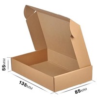 Самосборная картонная коробка 135x85x55 мм, короб из микрогофрокартона Т11